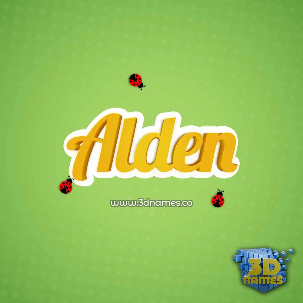 alden in Ladybugs style - 3D name wallpaper