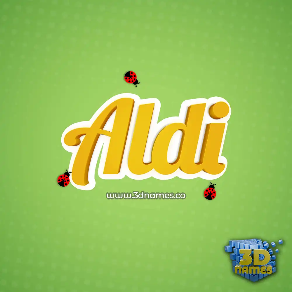 aldi in Ladybugs style - 3D name wallpaper