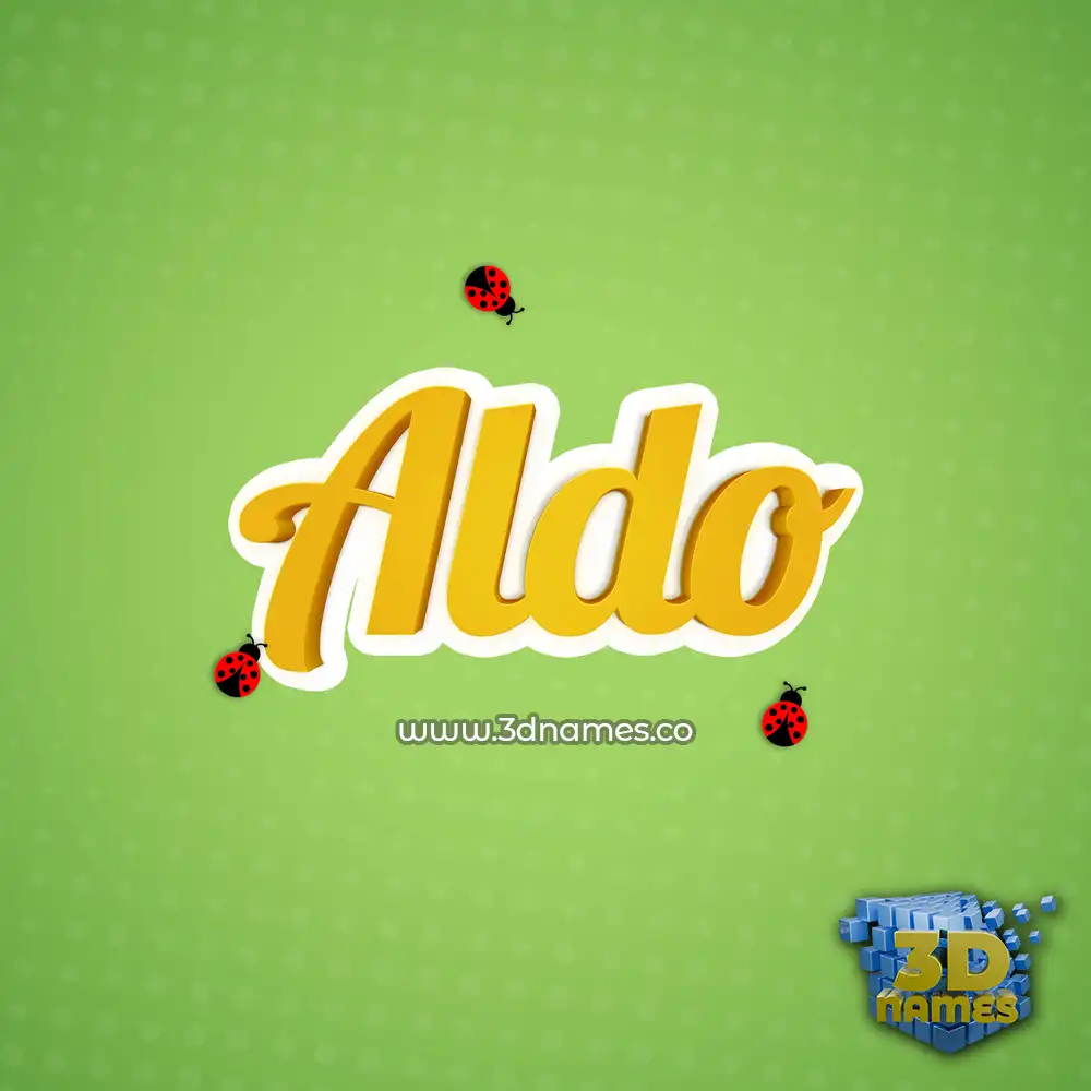 aldo in Ladybugs style - 3D name wallpaper