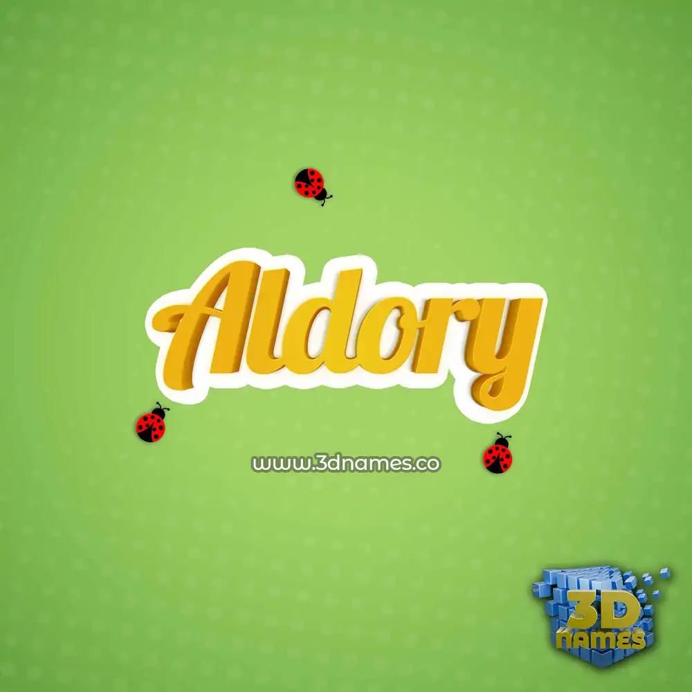 aldory in Ladybugs style - 3D name wallpaper