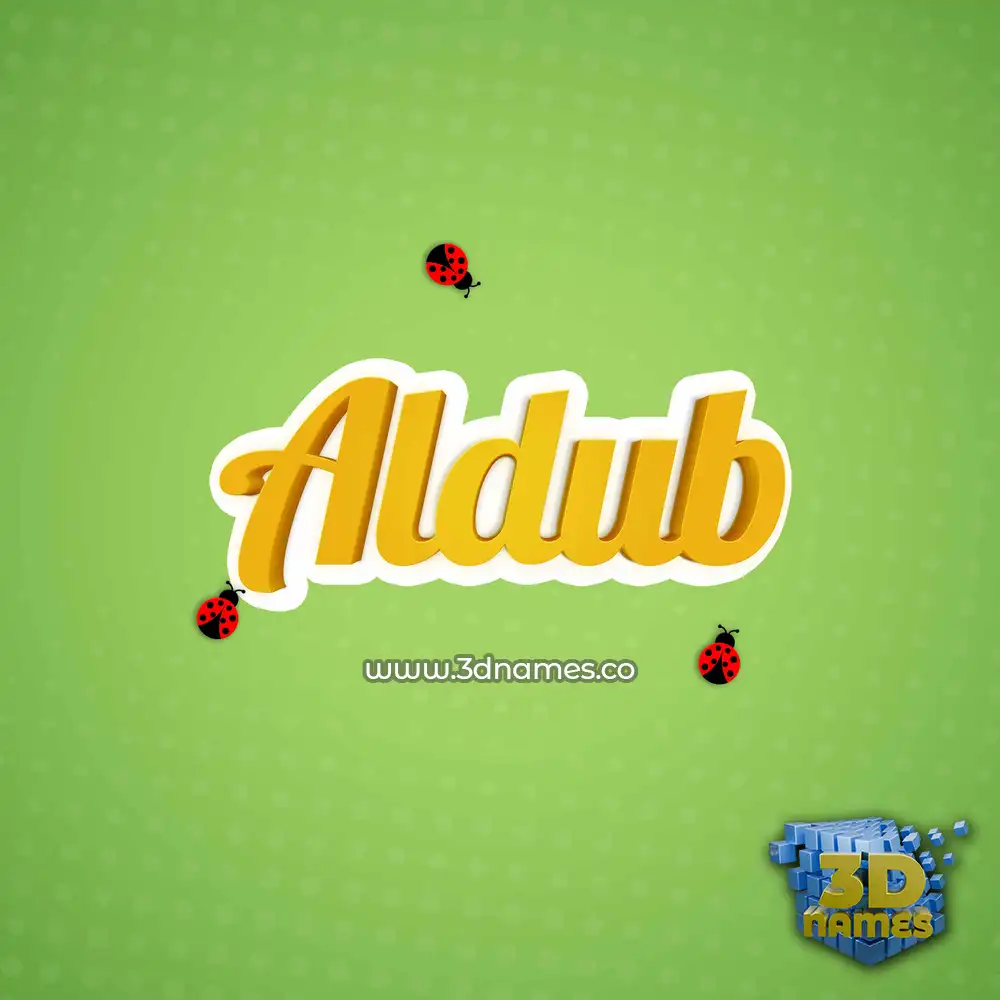aldub in Ladybugs style - 3D name wallpaper
