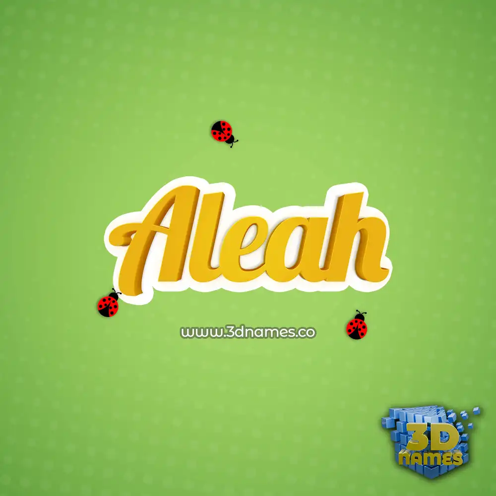 aleah in Ladybugs style - 3D name wallpaper