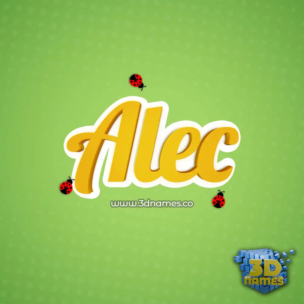 alec in Ladybugs style - 3D name wallpaper