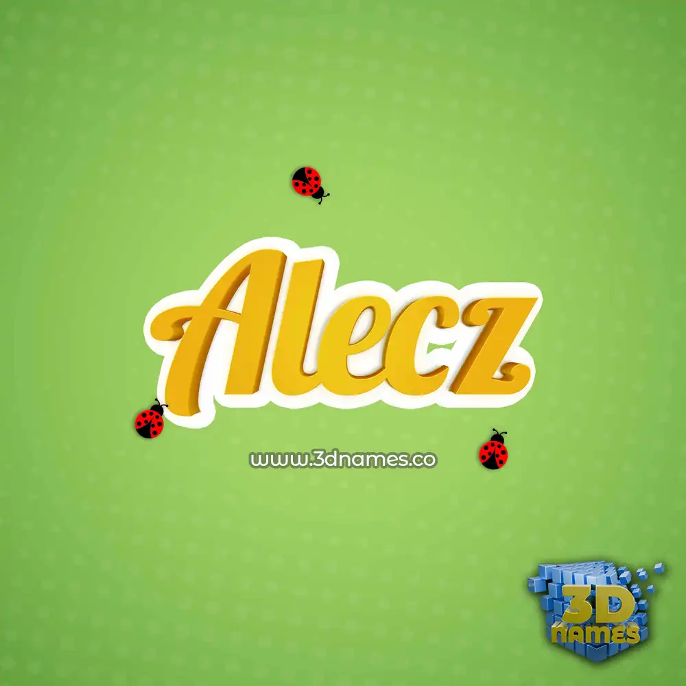 alecz in Ladybugs style - 3D name wallpaper