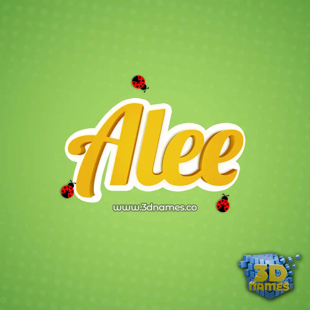 alee in Ladybugs style - 3D name wallpaper