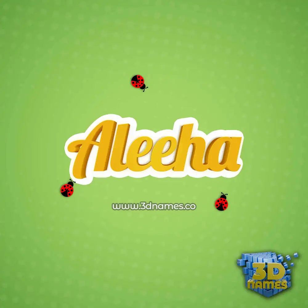 aleeha in Ladybugs style - 3D name wallpaper