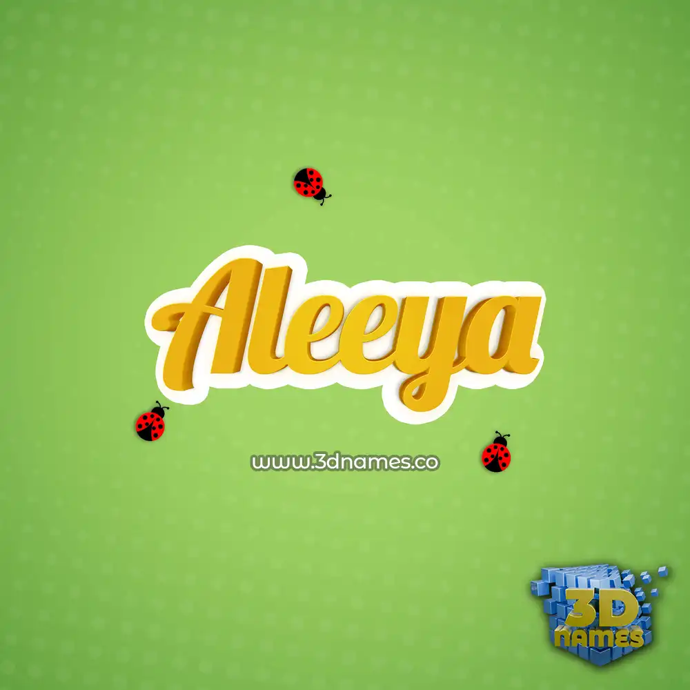 aleeya in Ladybugs style - 3D name wallpaper