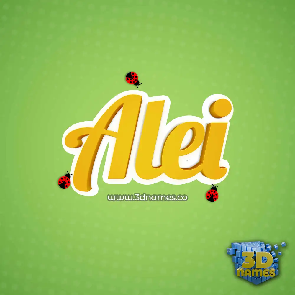 alei in Ladybugs style - 3D name wallpaper