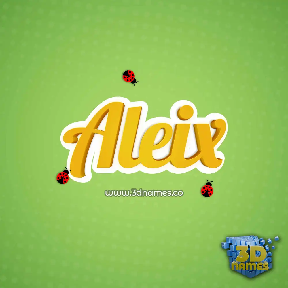 aleix in Ladybugs style - 3D name wallpaper