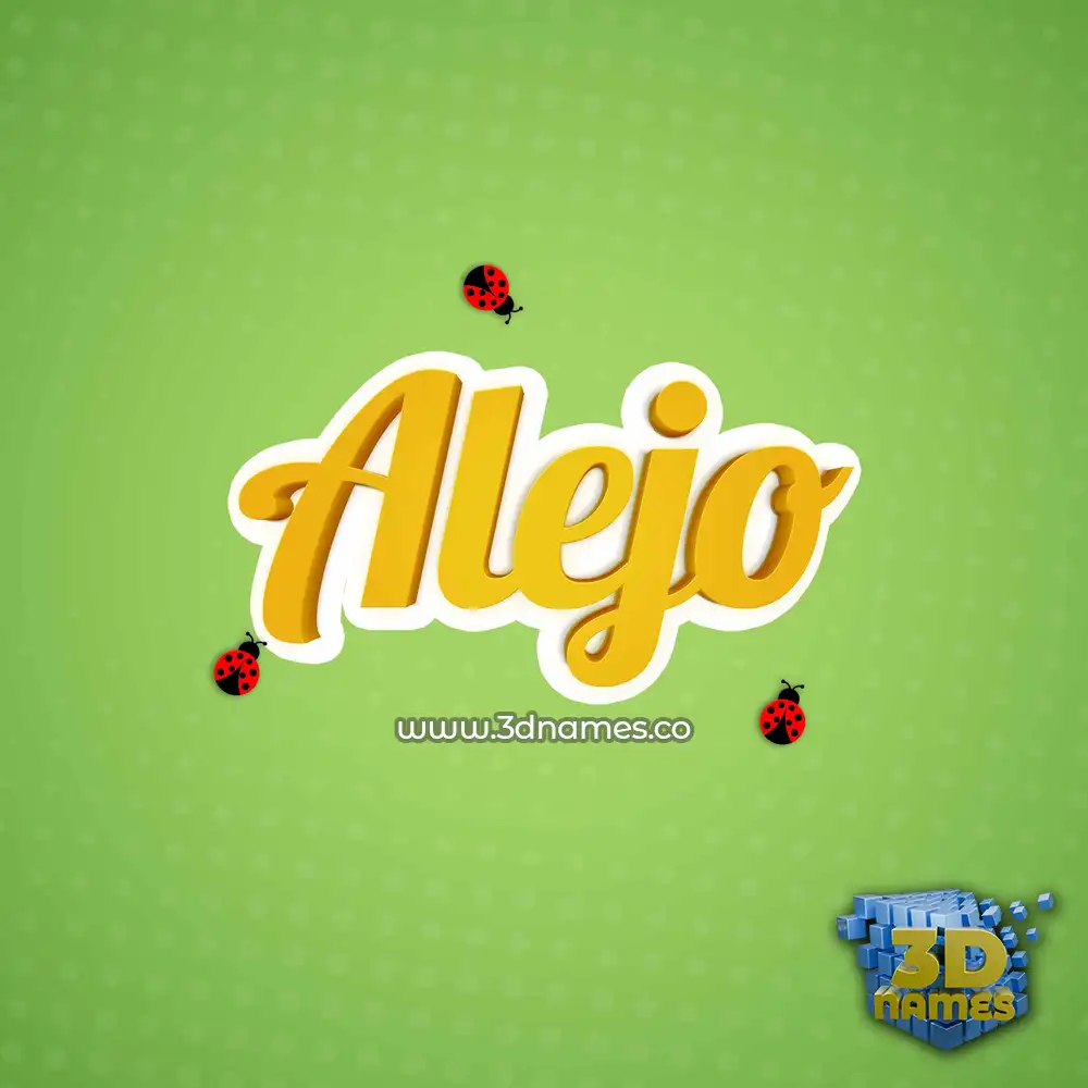 alejo in Ladybugs style - 3D name wallpaper