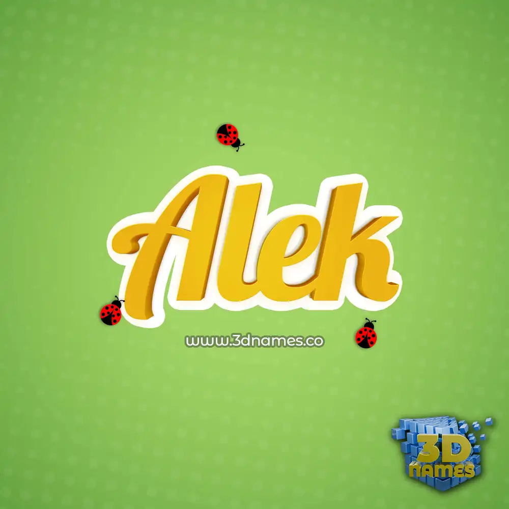 alek in Ladybugs style - 3D name wallpaper