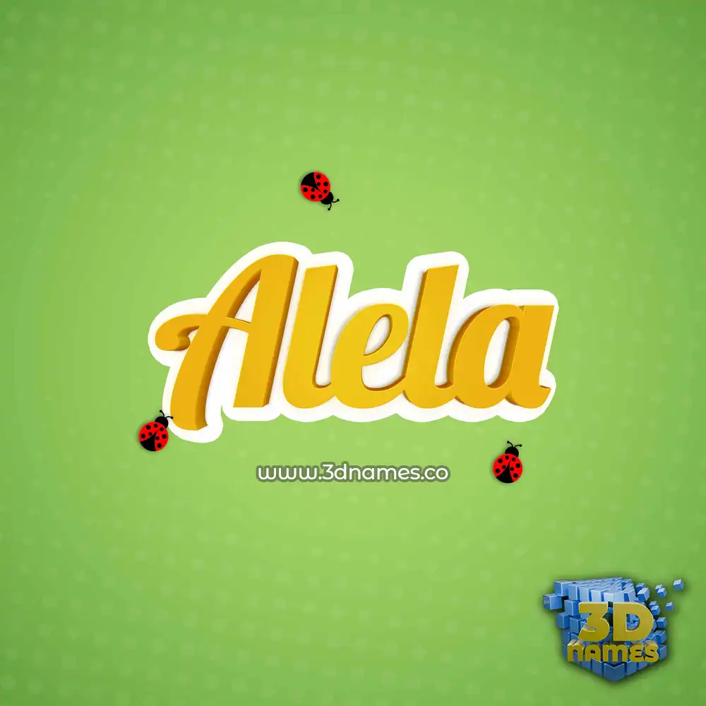alela in Ladybugs style - 3D name wallpaper