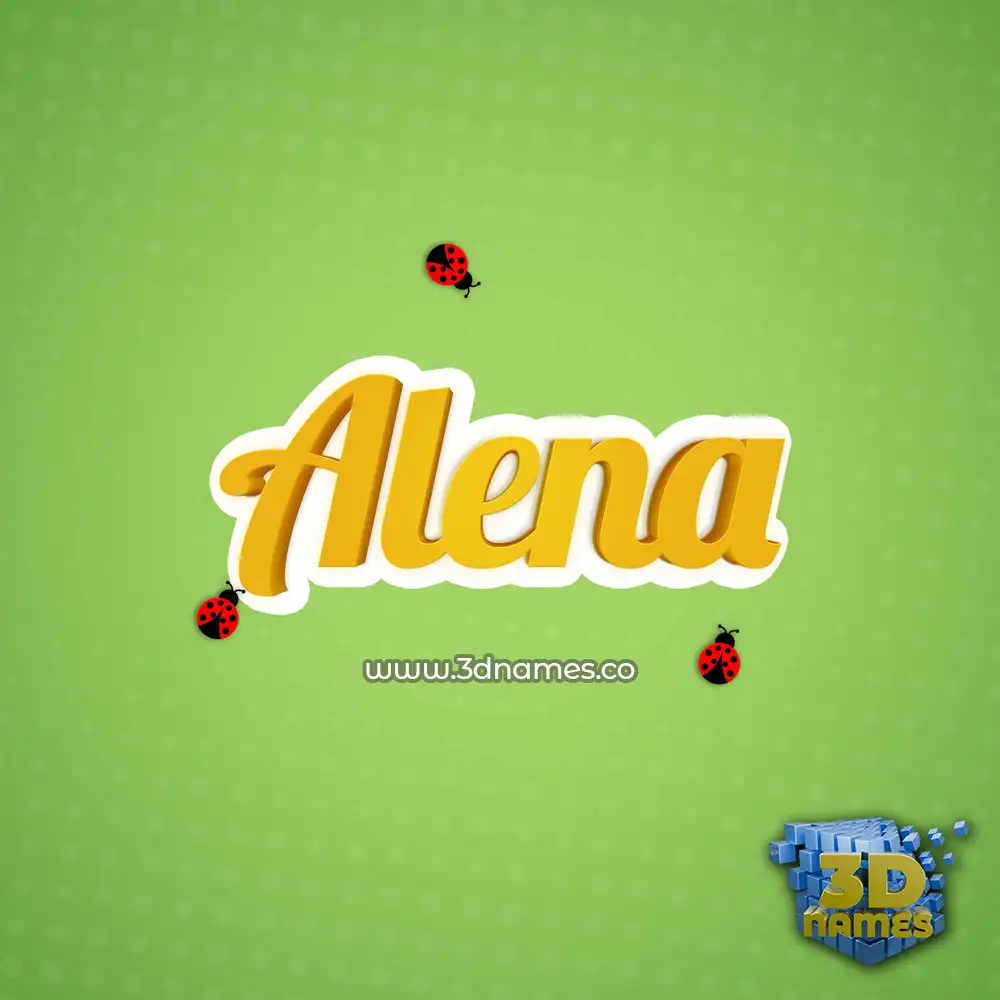 alena in Ladybugs style - 3D name wallpaper