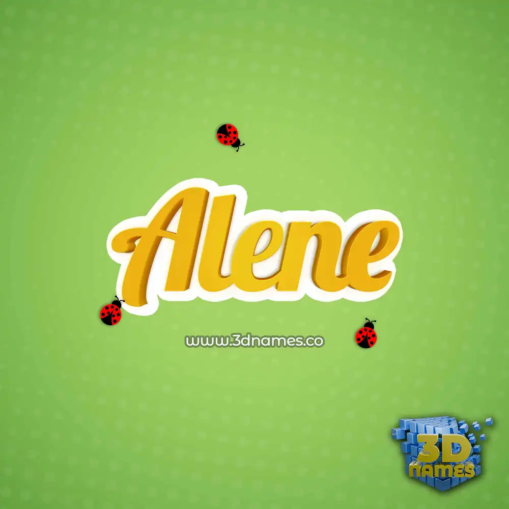 alene in Ladybugs style - 3D name wallpaper
