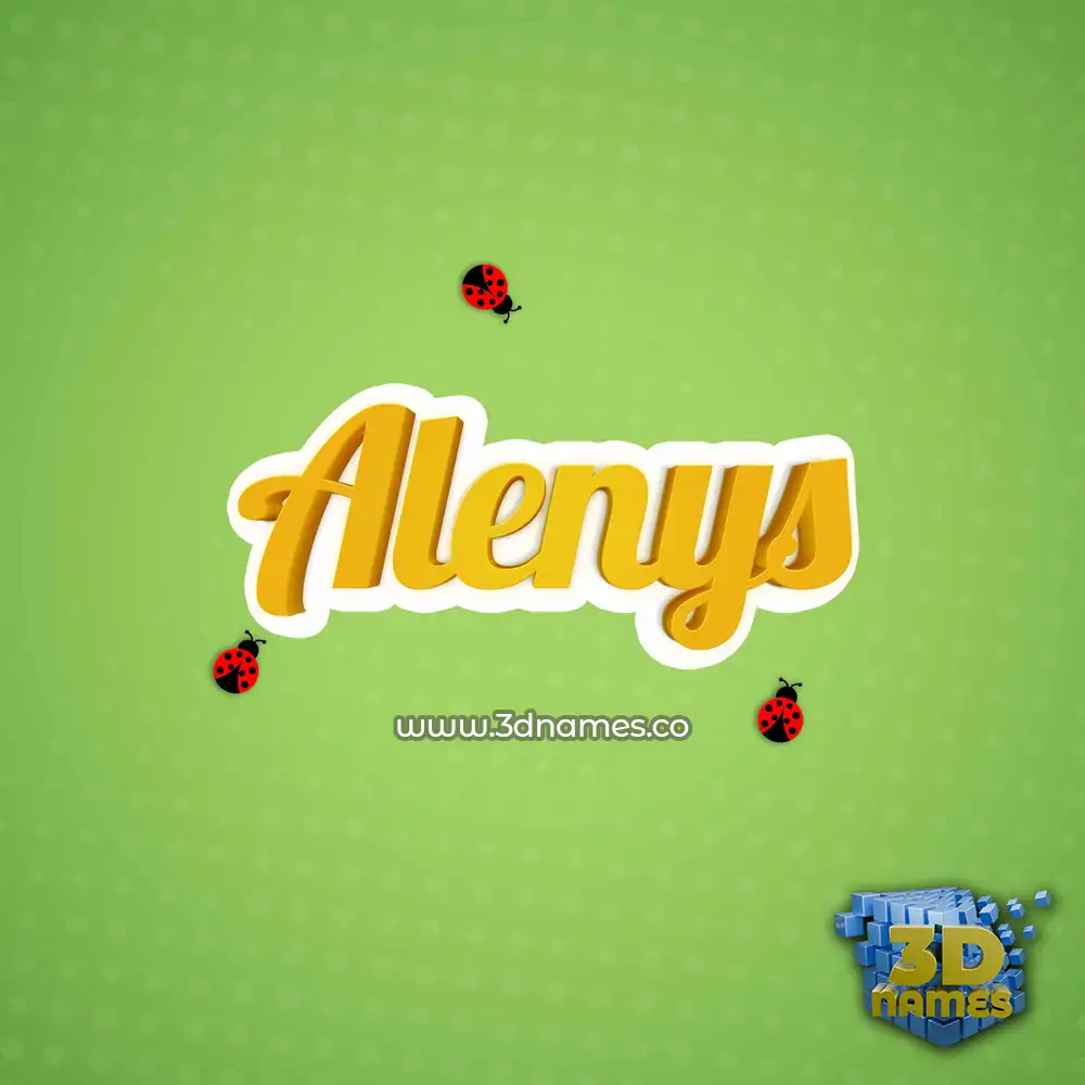 alenys in Ladybugs style - 3D name wallpaper