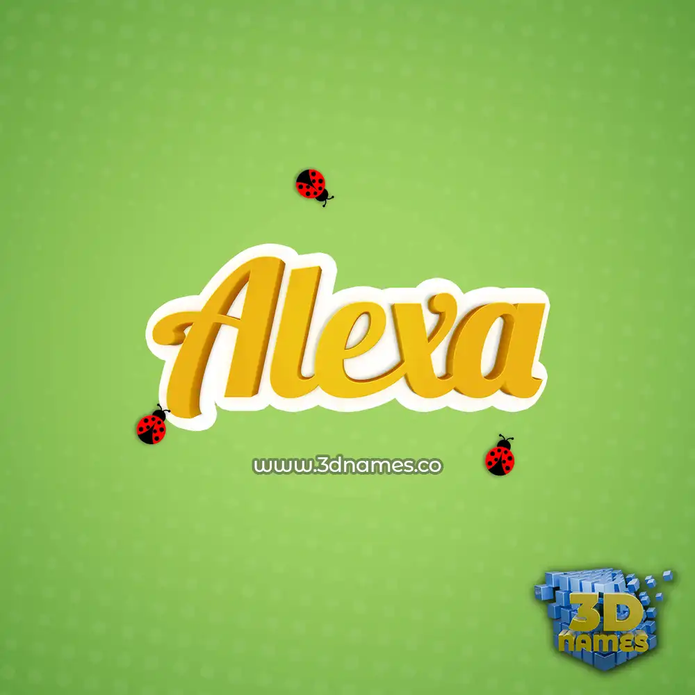 alexa in Ladybugs style - 3D name wallpaper