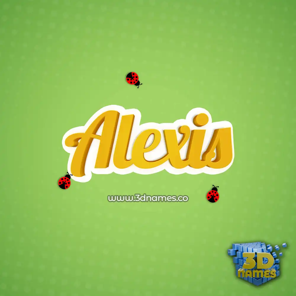 alexis in Ladybugs style - 3D name wallpaper