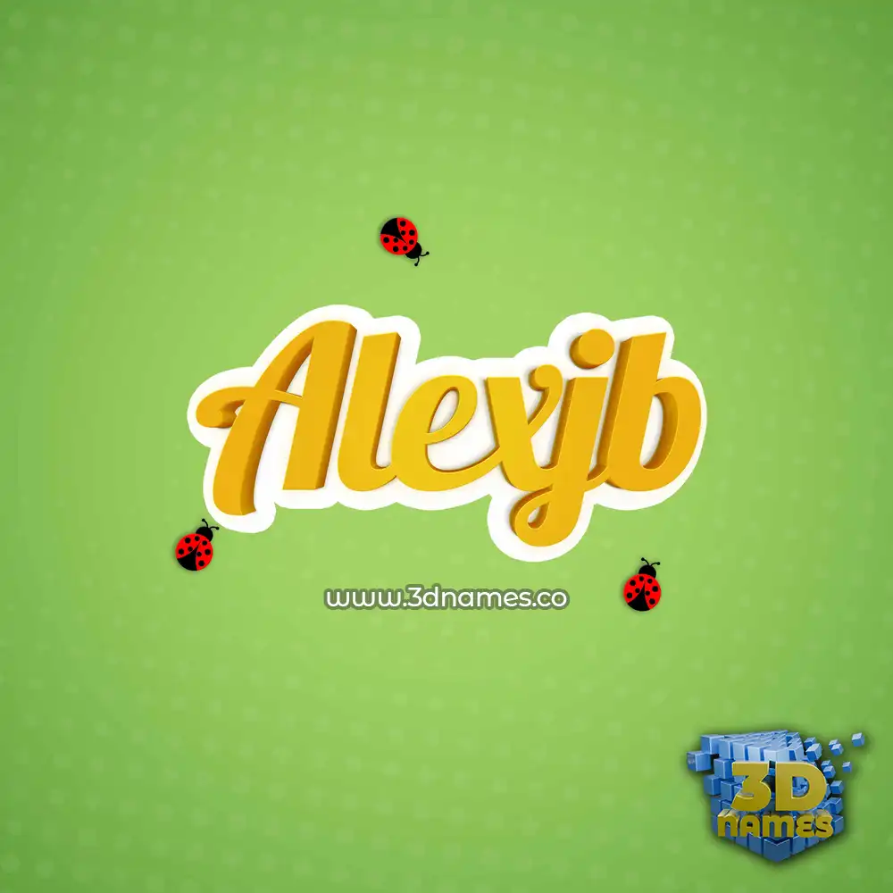 alexjb in Ladybugs style - 3D name wallpaper
