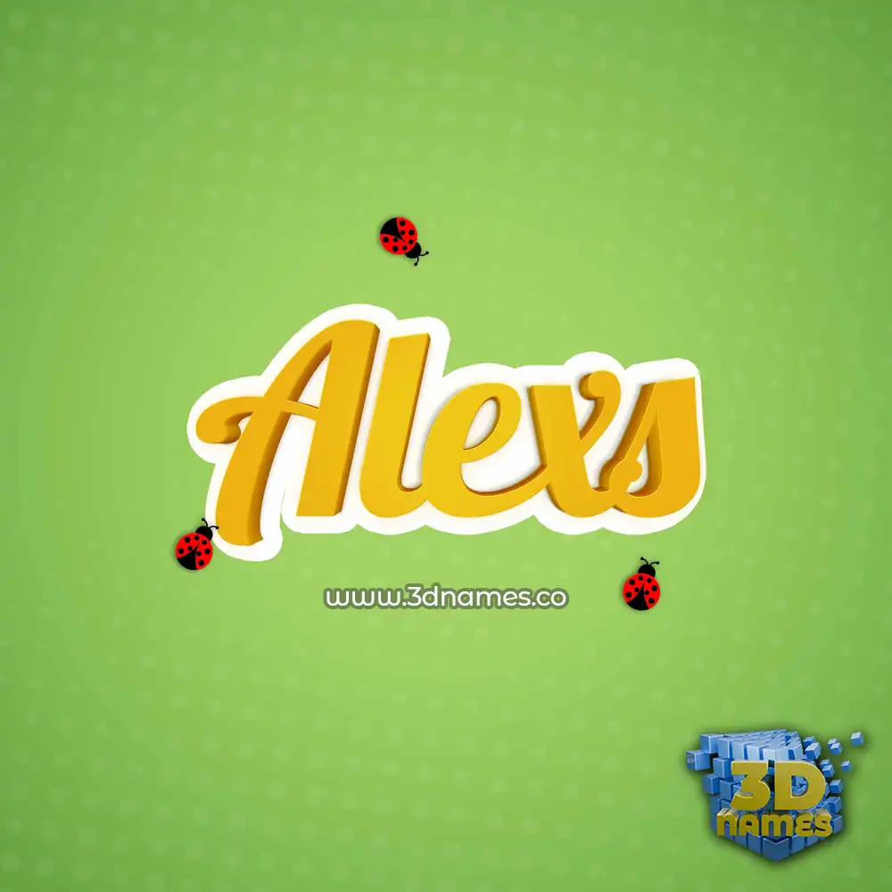 alexs in Ladybugs style - 3D name wallpaper