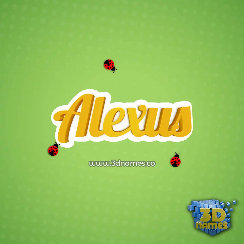 alexus in Ladybugs style - 3D name wallpaper