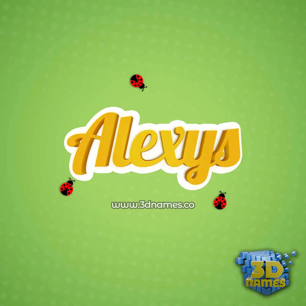 alexys in Ladybugs style - 3D name wallpaper