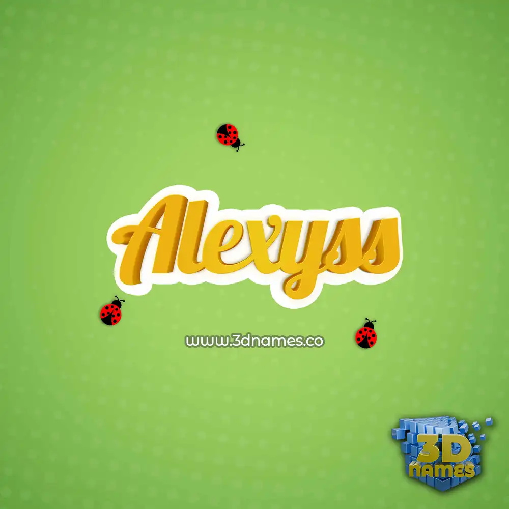 alexyss in Ladybugs style - 3D name wallpaper