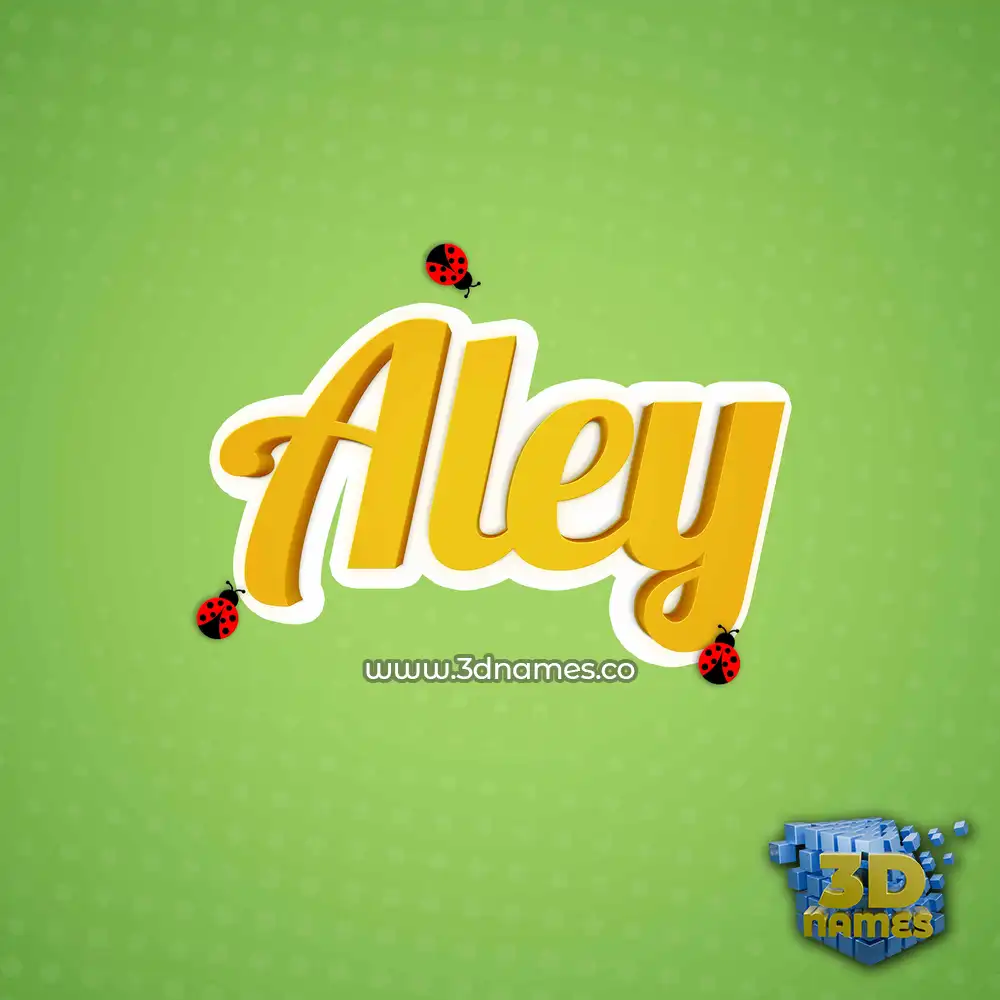 aley in Ladybugs style - 3D name wallpaper