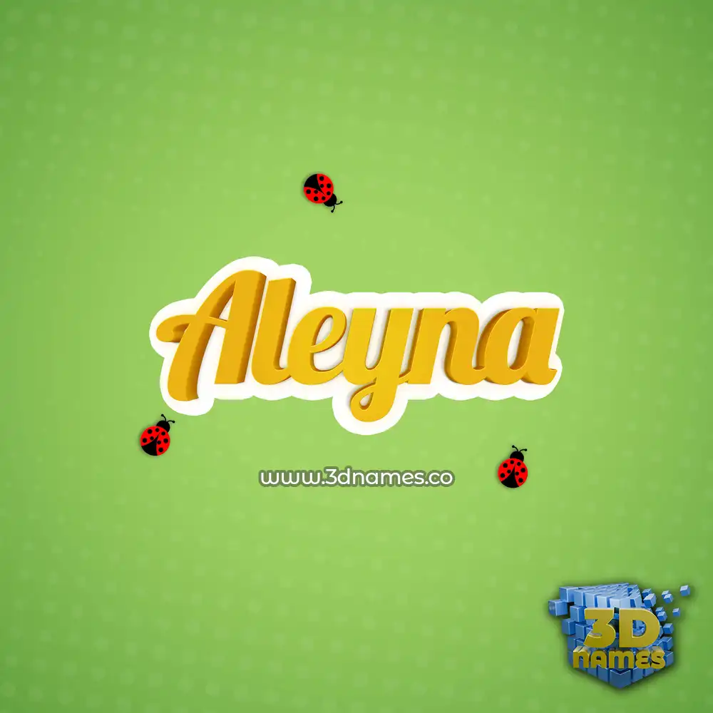 aleyna in Ladybugs style - 3D name wallpaper