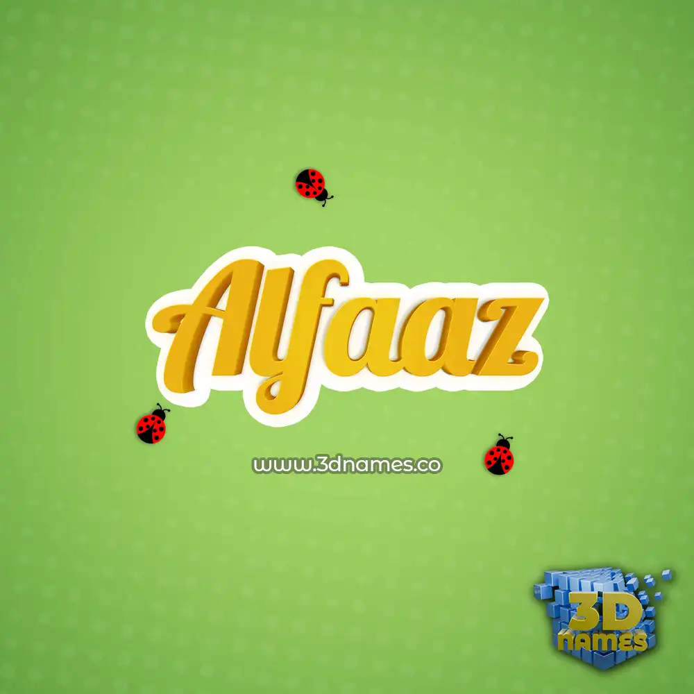 alfaaz in Ladybugs style - 3D name wallpaper