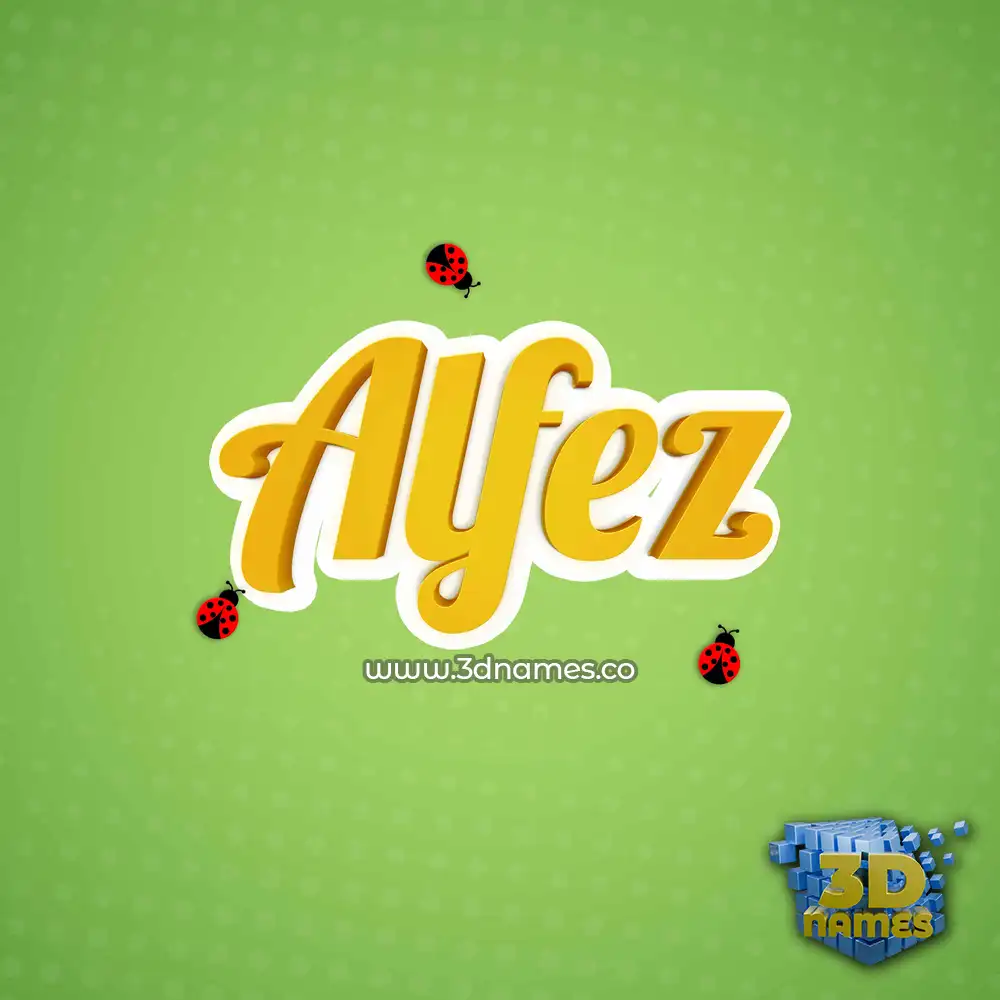 alfez in Ladybugs style - 3D name wallpaper
