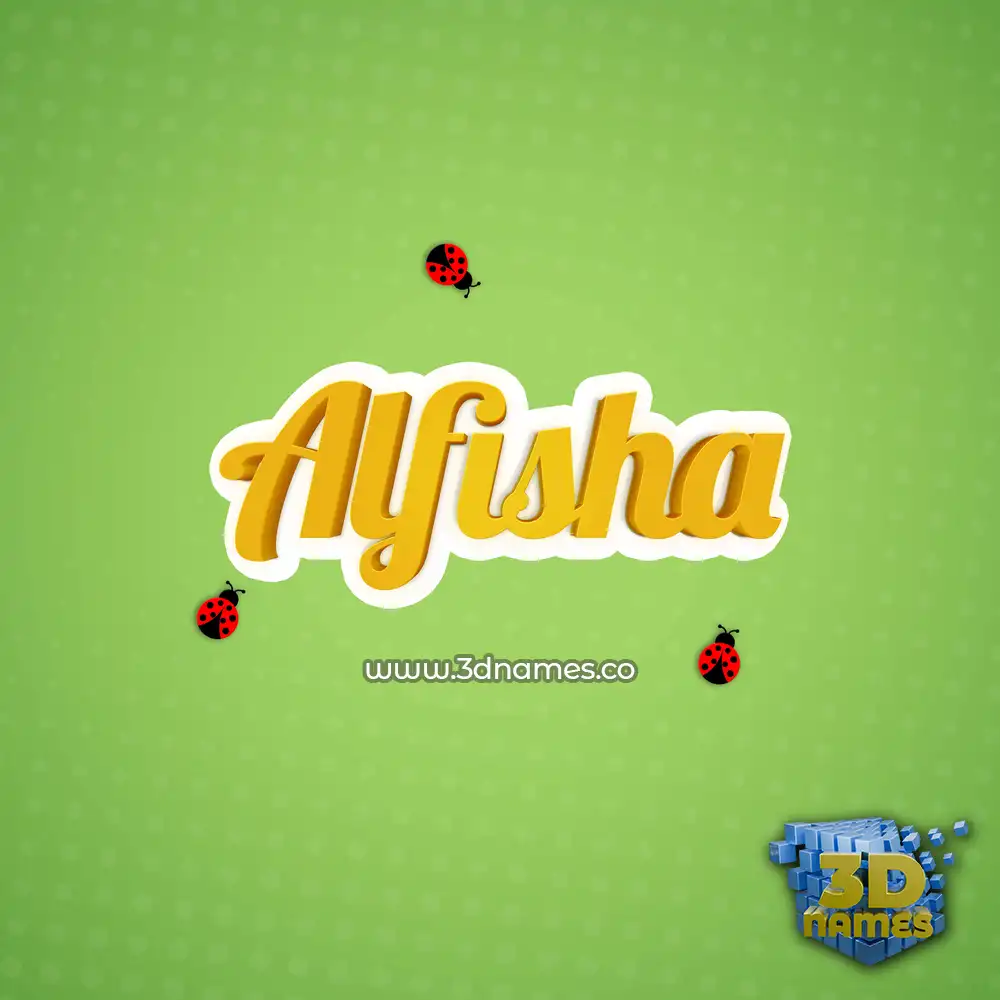 alfisha in Ladybugs style - 3D name wallpaper