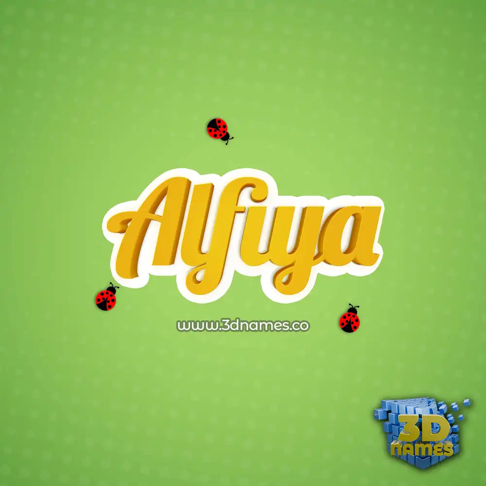 alfiya in Ladybugs style - 3D name wallpaper