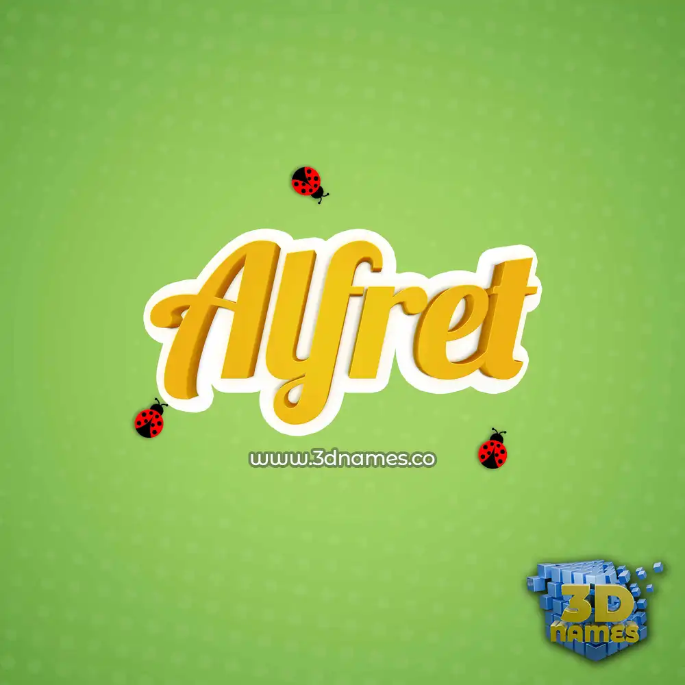 alfret in Ladybugs style - 3D name wallpaper