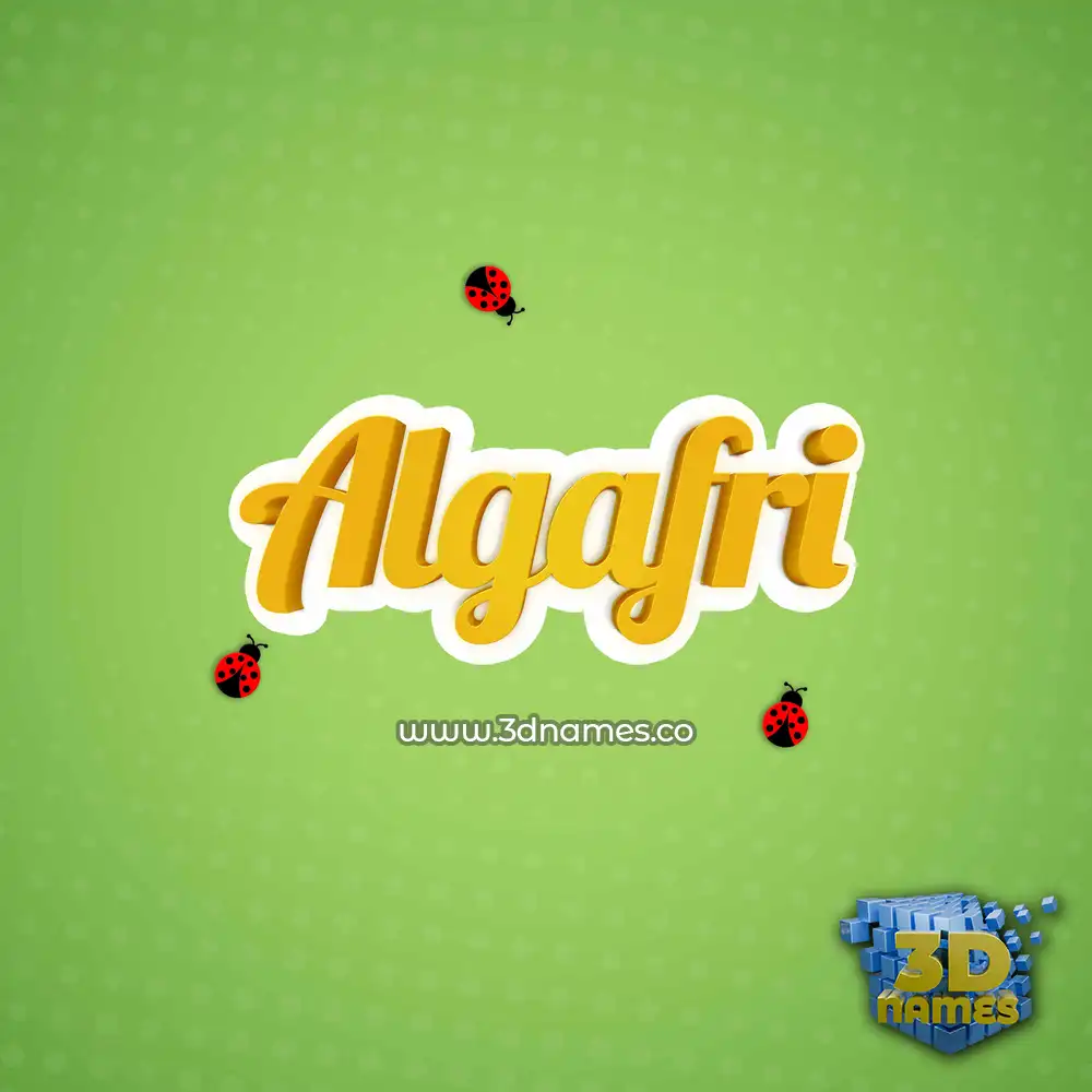 algafri in Ladybugs style - 3D name wallpaper