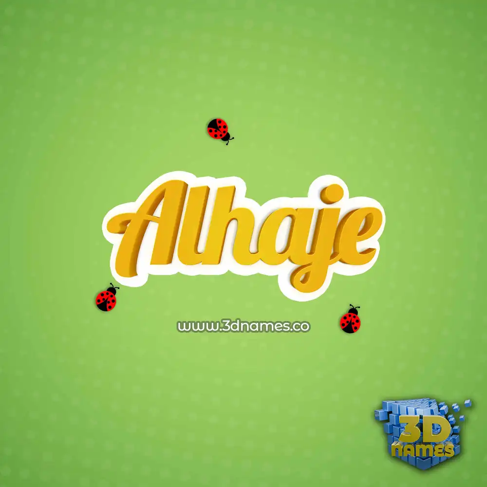 alhaje in Ladybugs style - 3D name wallpaper