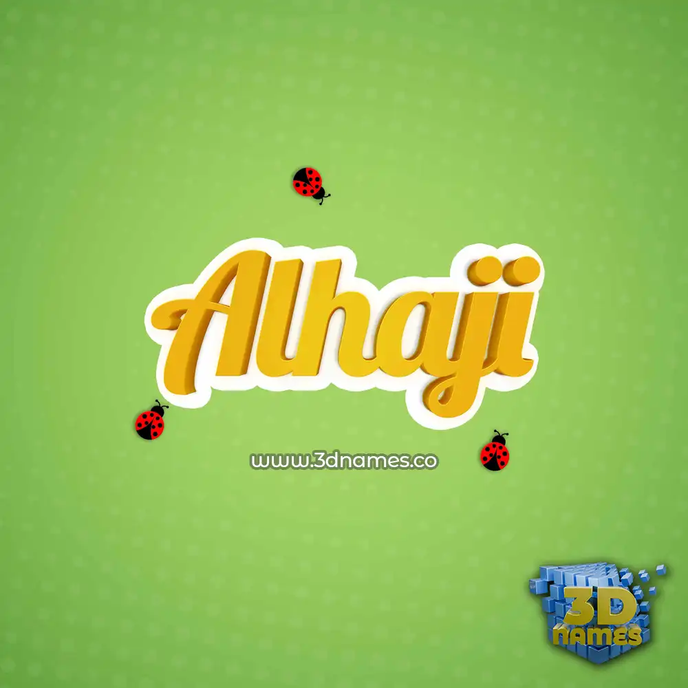 alhaji in Ladybugs style - 3D name wallpaper