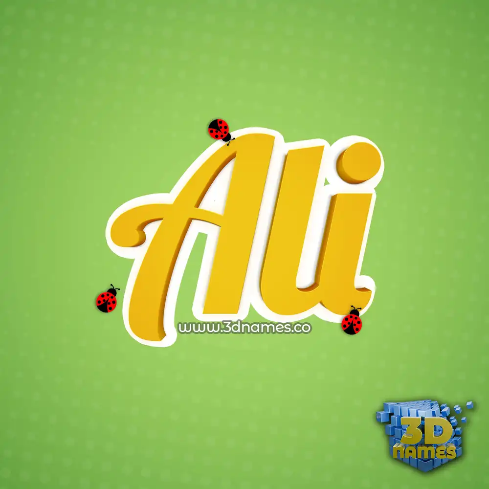 ali in Ladybugs style - 3D name wallpaper