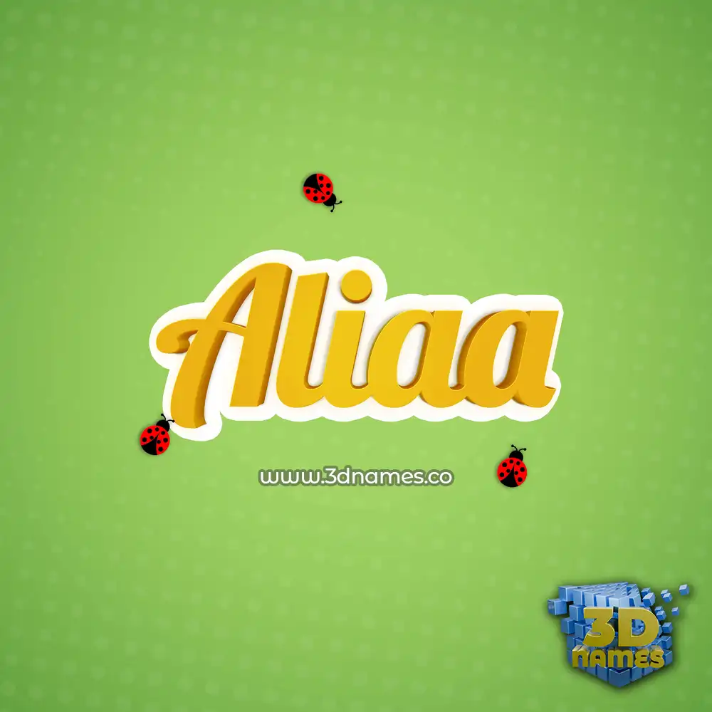 aliaa in Ladybugs style - 3D name wallpaper