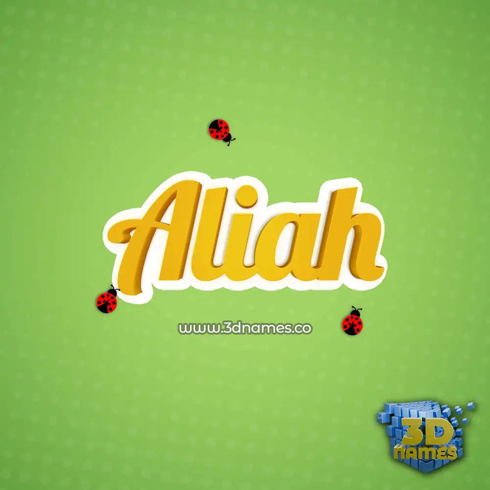 aliah in Ladybugs style - 3D name wallpaper
