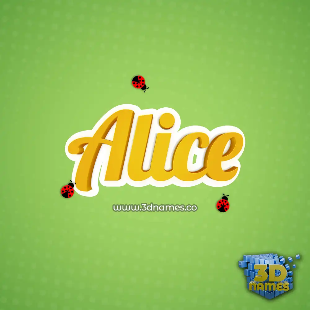 alice in Ladybugs style - 3D name wallpaper