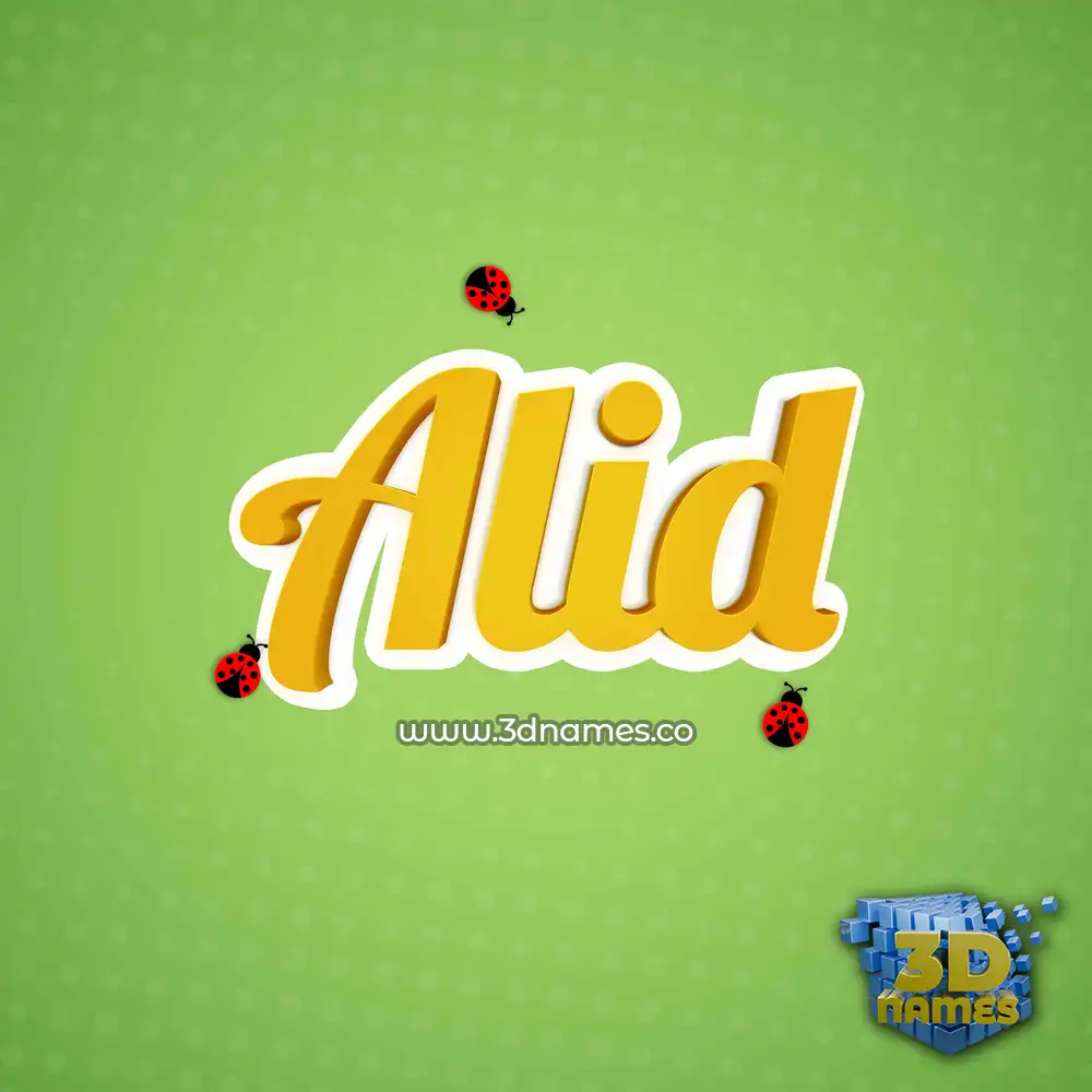 alid in Ladybugs style - 3D name wallpaper