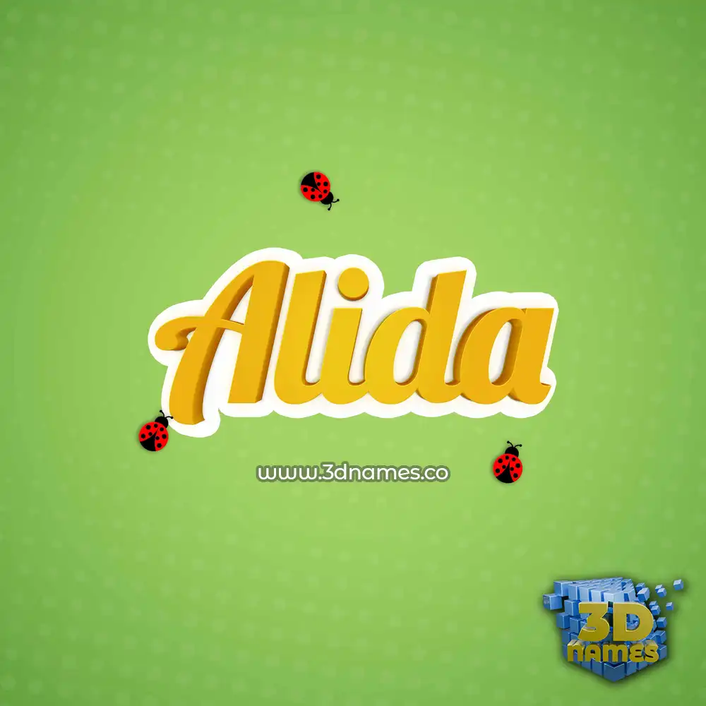 alida in Ladybugs style - 3D name wallpaper