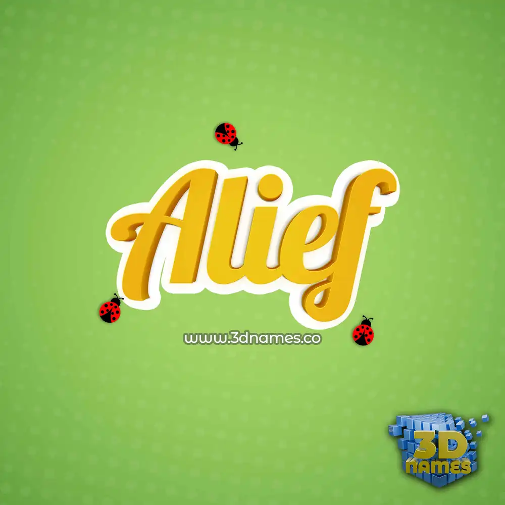 alief in Ladybugs style - 3D name wallpaper
