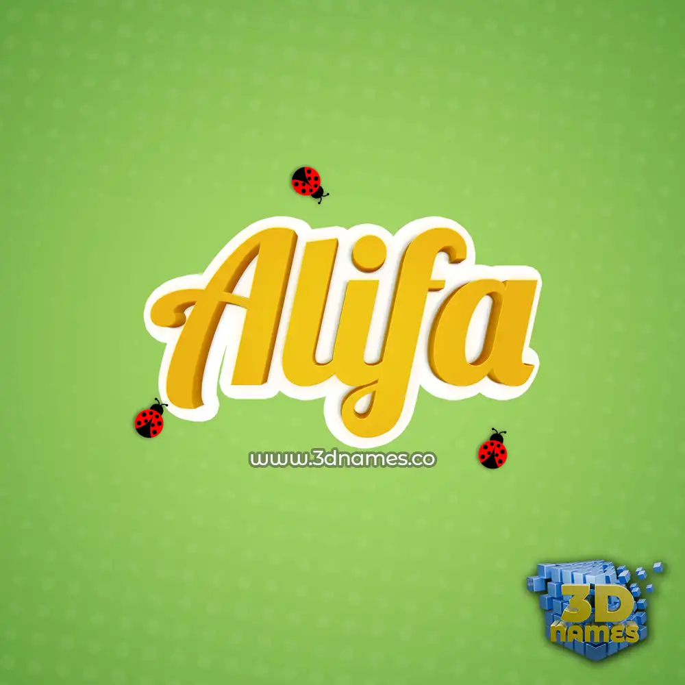 alifa in Ladybugs style - 3D name wallpaper