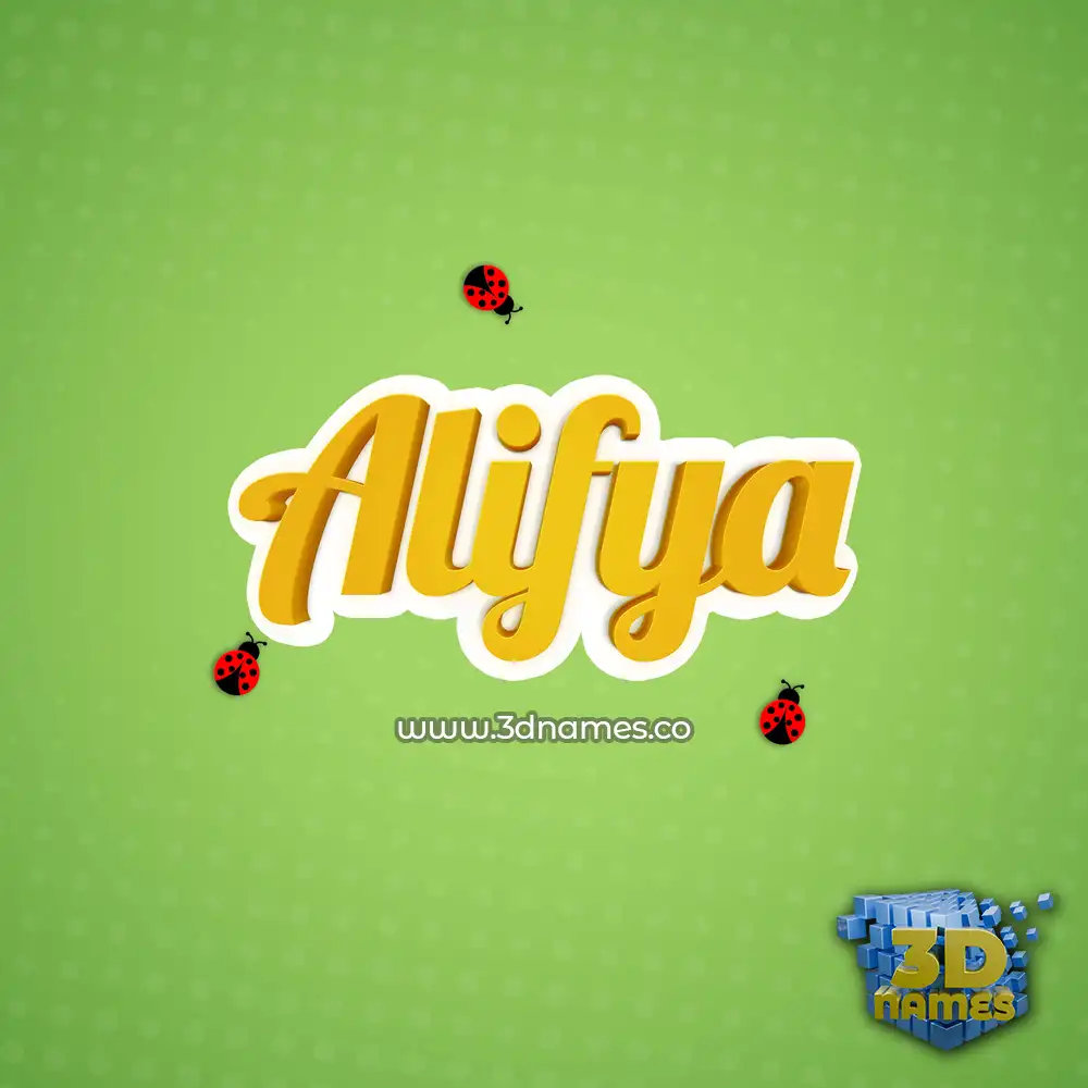 alifya in Ladybugs style - 3D name wallpaper