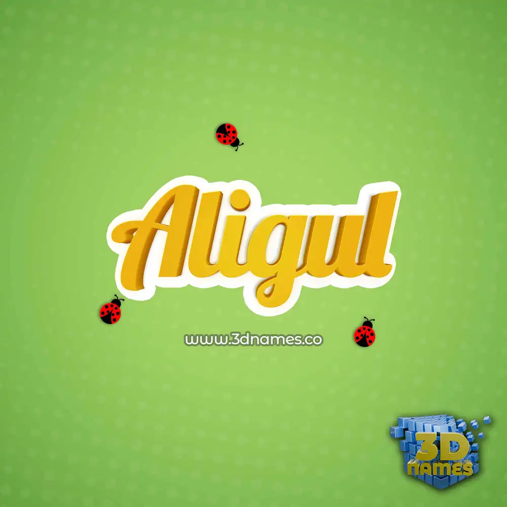 aligul in Ladybugs style - 3D name wallpaper