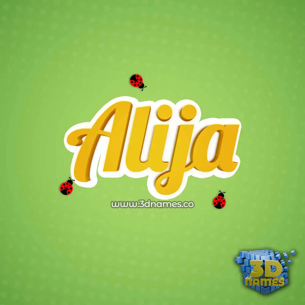 alija in Ladybugs style - 3D name wallpaper
