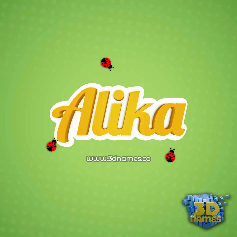 alika in Ladybugs style - 3D name wallpaper