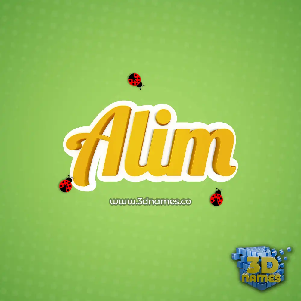 alim in Ladybugs style - 3D name wallpaper