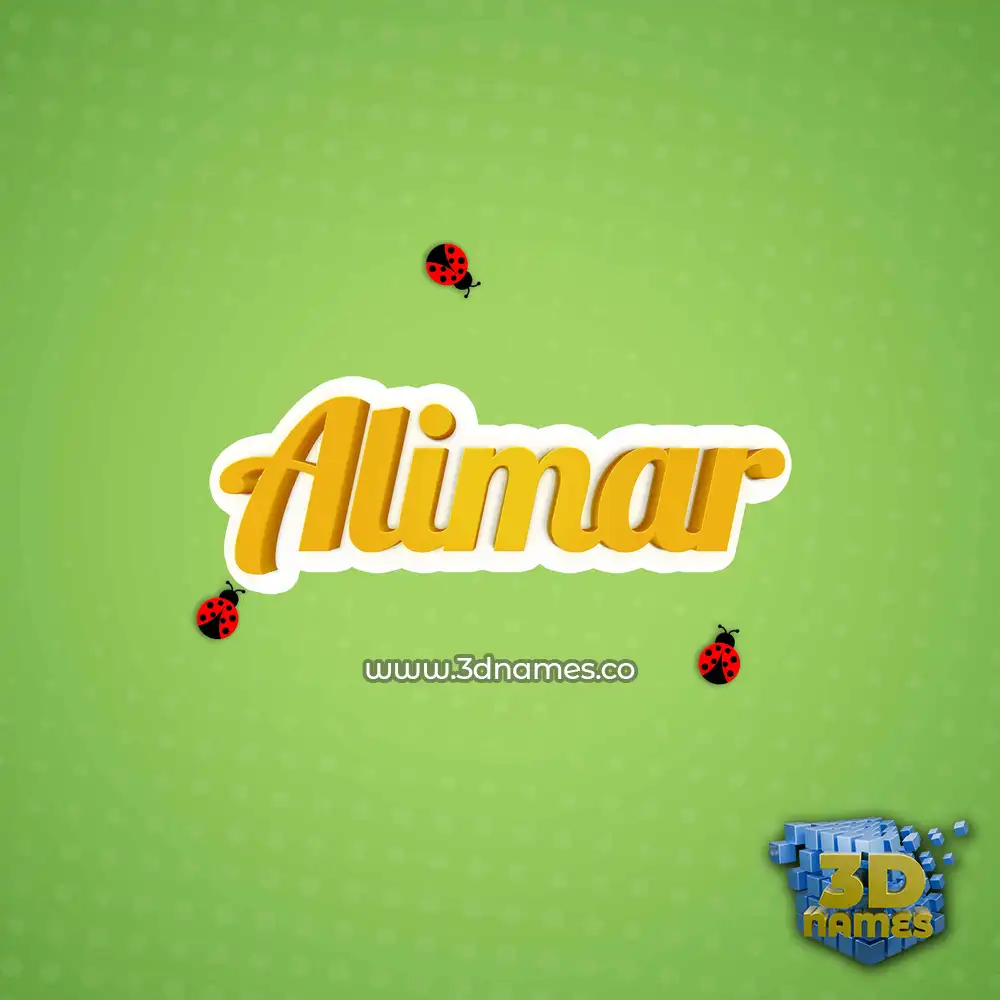 alimar in Ladybugs style - 3D name wallpaper